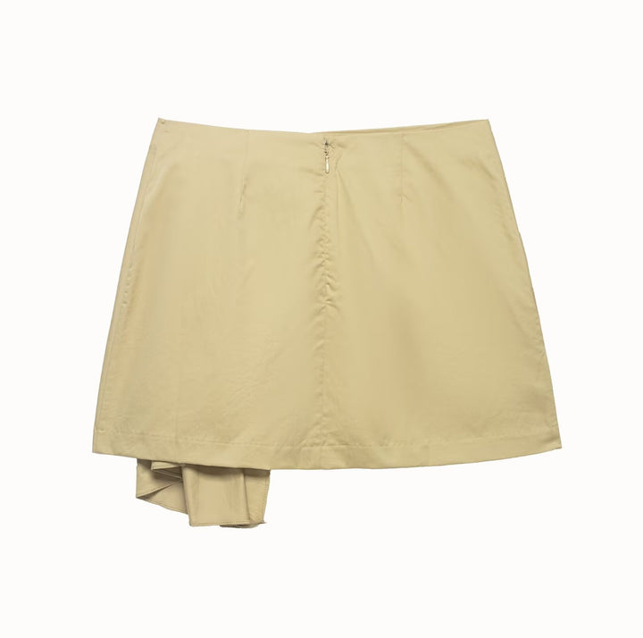 Dame wrap skirt med asymmetrisk design og dekorative draperinger Skovae