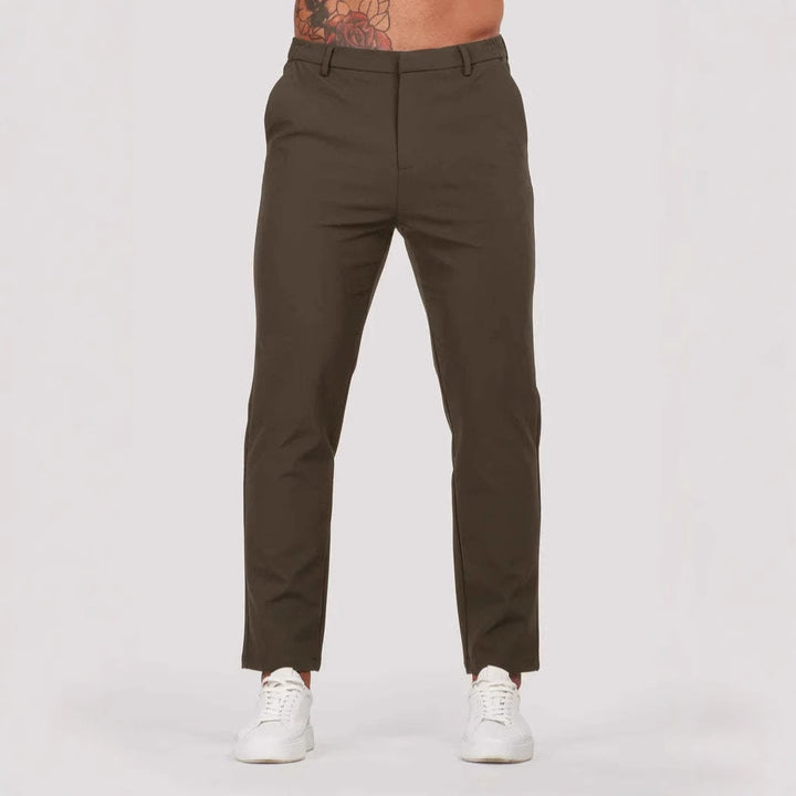 Herre Slim-Fit Chino bukser med elastisk talje og dekorative detaljer Stilla