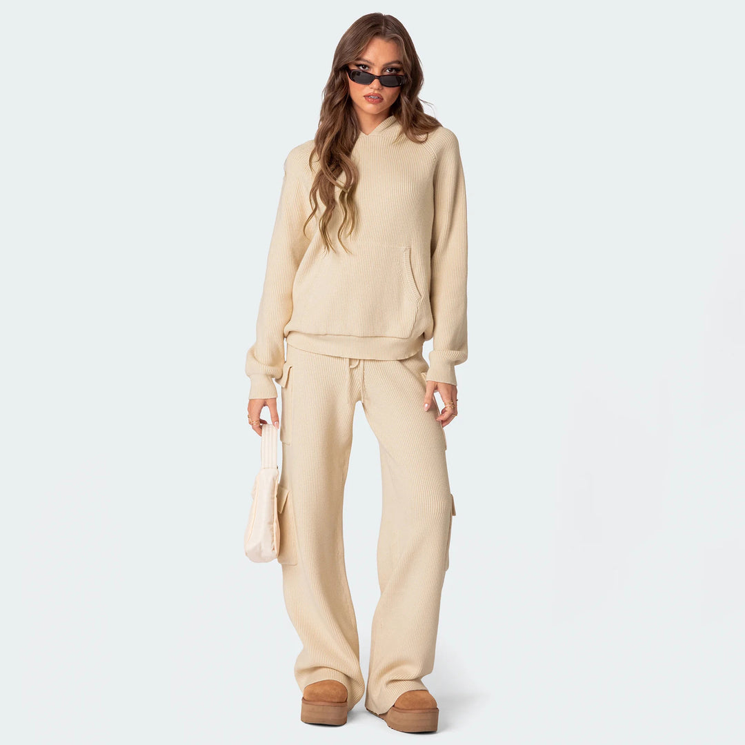 Dame behagelig og stilfuld hoodie med lommer Stilla