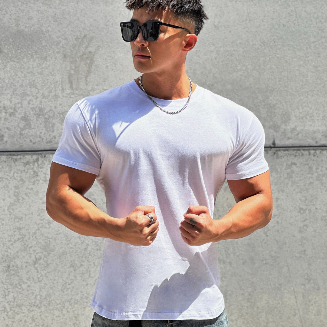 Herrer kortærmet-fit T-shirt med kropsnær pasform og åndbart materiale Stilla