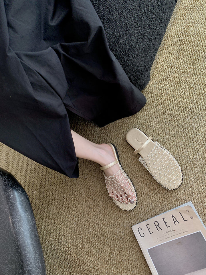 Dame Open-Weave Slide Sandaler Stilla