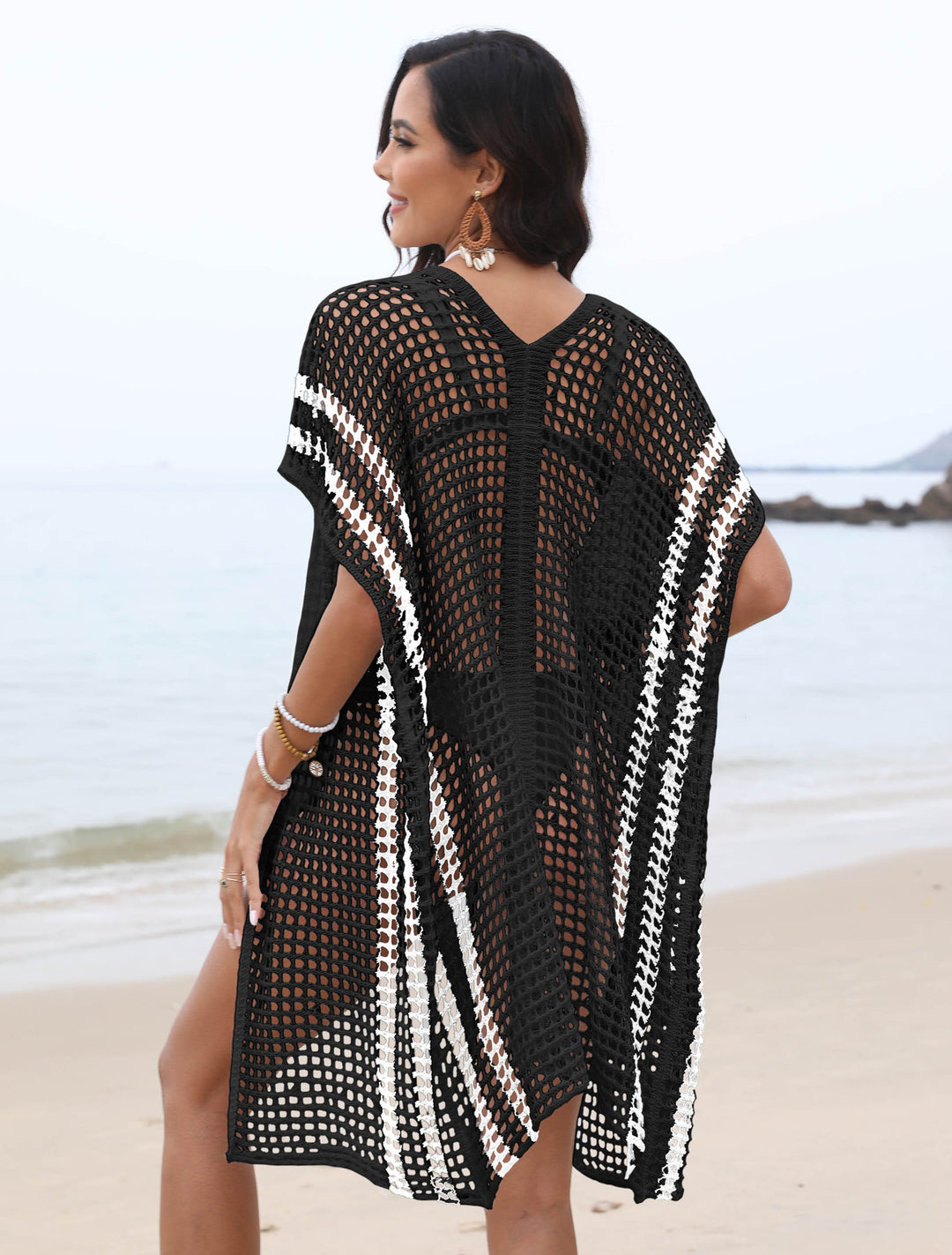 Dame Mesh Strandovertræk Kaftan Stilla