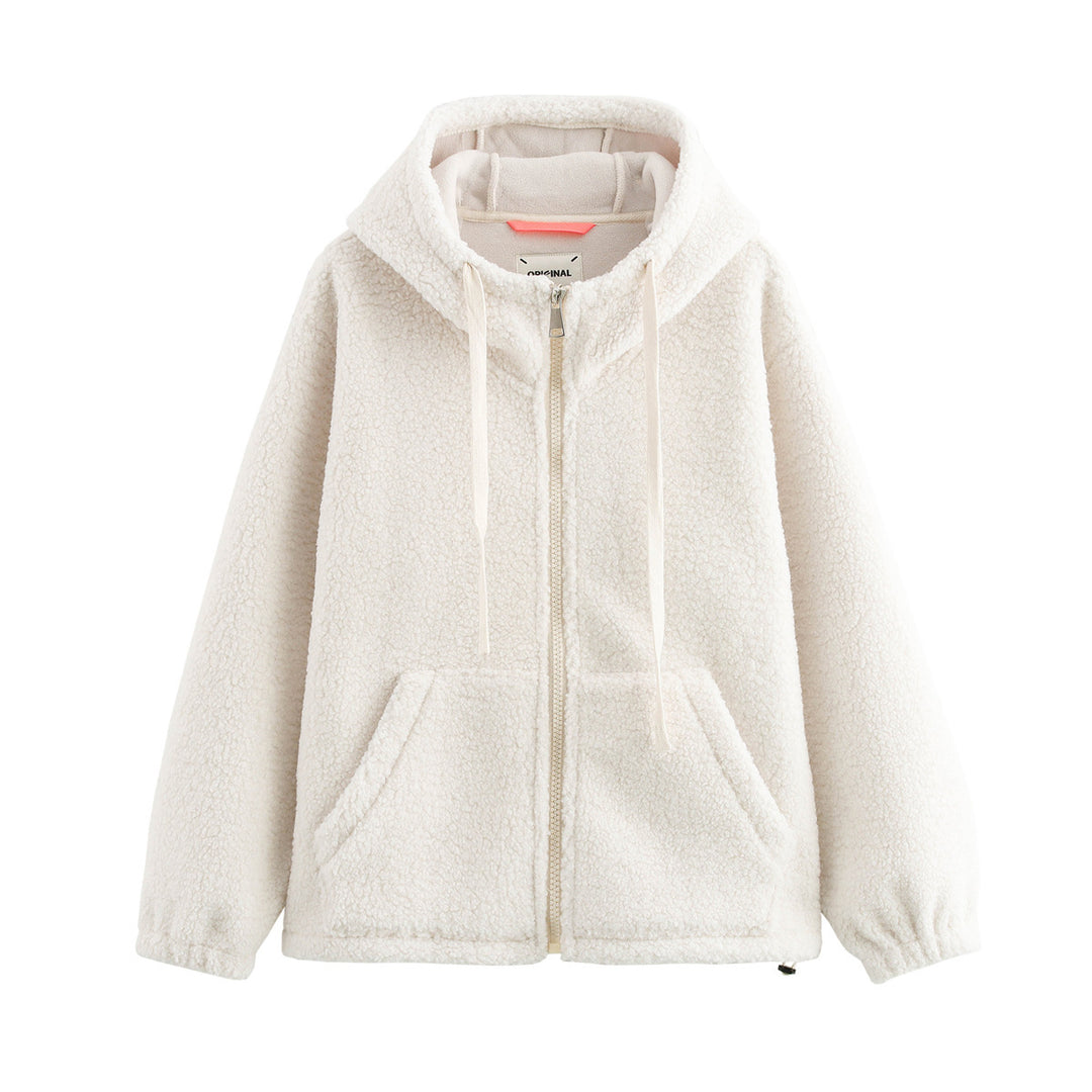 Femme Cozy Sherpa Hoodie Jakke Stilla
