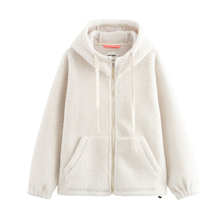 Femme Cozy Sherpa Hoodie Jakke Stilla