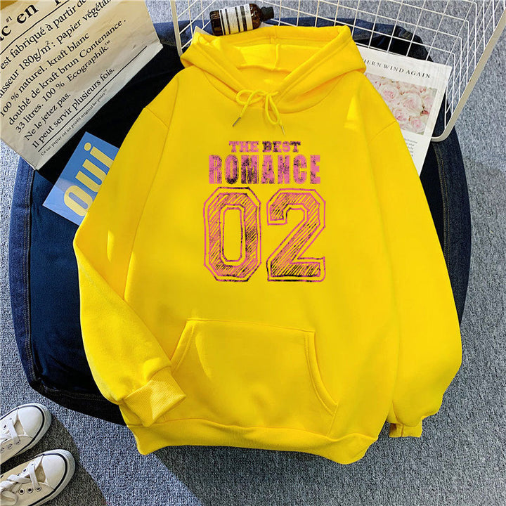 Kvinders afslappede hoodie med stilfuldt print Skovae