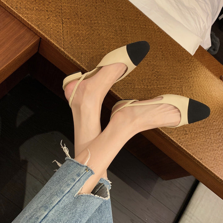 Dame Slingback-flade med åben tå og flatterende udskæringsdesign Stilla