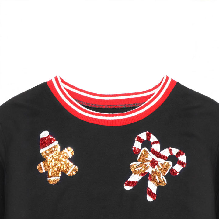 Dame Festlig Grafik Pullover Stilla