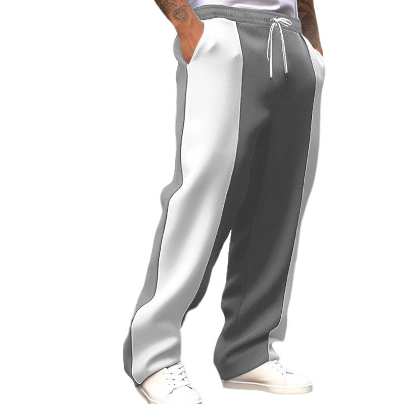 Herrer Sporty joggingbukser med attraktive kontraststriber og elastisk linning Stilla