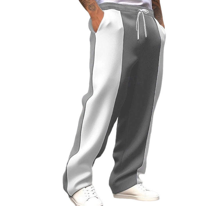 Herrer Sporty joggingbukser med attraktive kontraststriber og elastisk linning Stilla