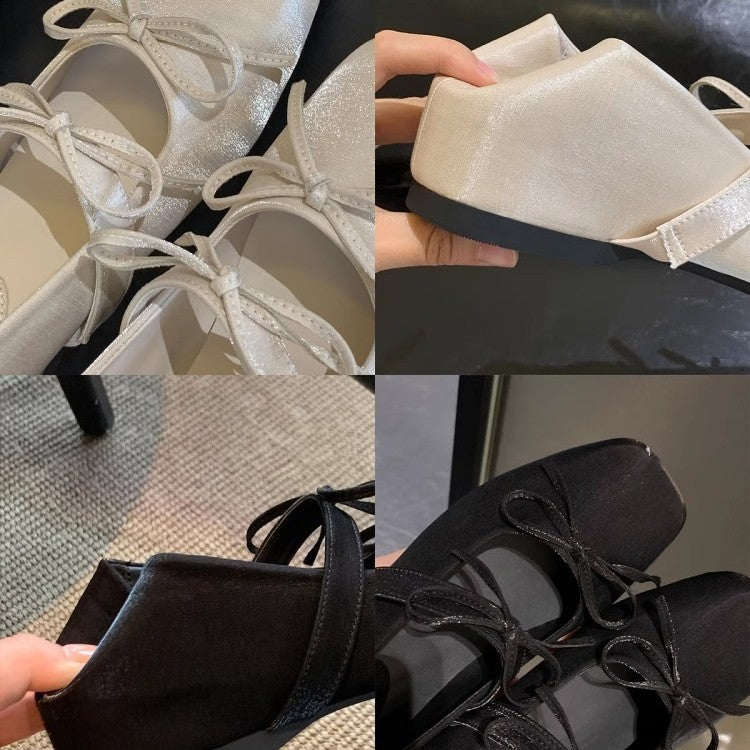 Dame Elegante Ballerinas til at glide i med satinbånd-detalje Stilla