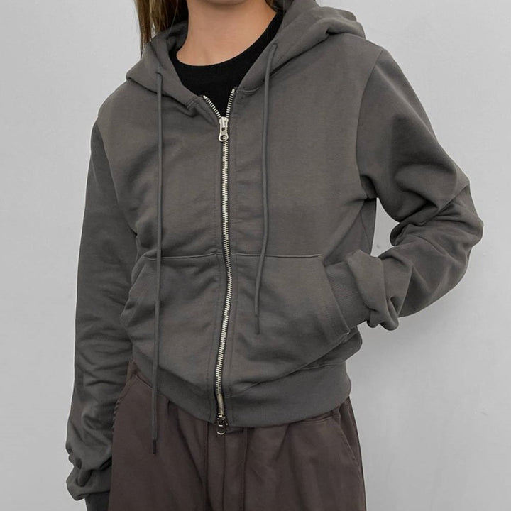 Kvinders sporty sweatshirtjakke med fuld lynlås Stilla
