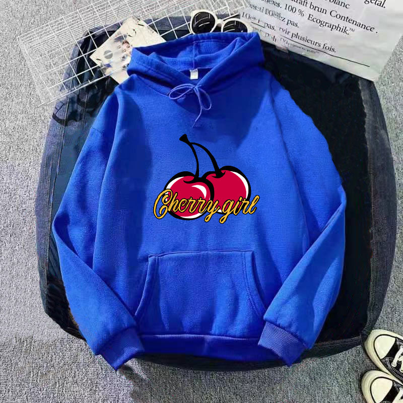Kvinderne hoodie med munter kirsebærmotiv Skovae