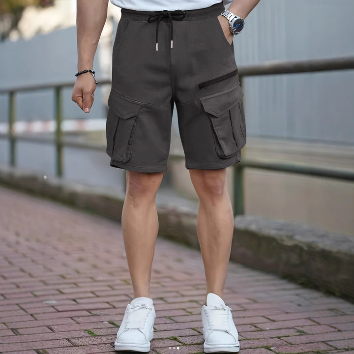 Herrer Cargo-shorts med multifunktionelle lommer og elastisk talje Stilla
