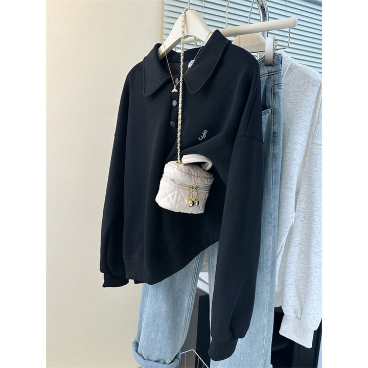 Femme Stiletisk Langærmet Polo Sweatshirt Stilla