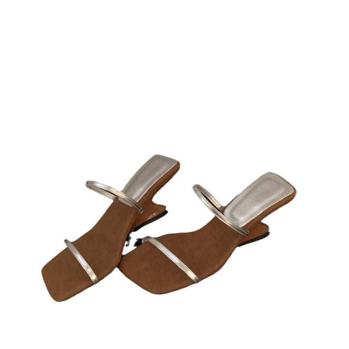 Femme Modern Åben Tå Hæl Rusch-Sandal Stilla