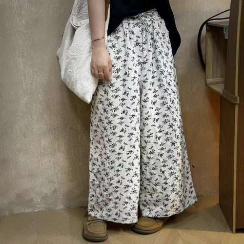 Femme Højtaljede Floralprint Bredde-Bukser Stilla