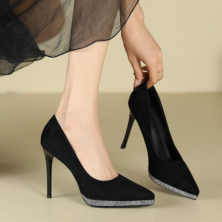 Kvinder elegante stiletto-hæle med funklende detalje Stilla