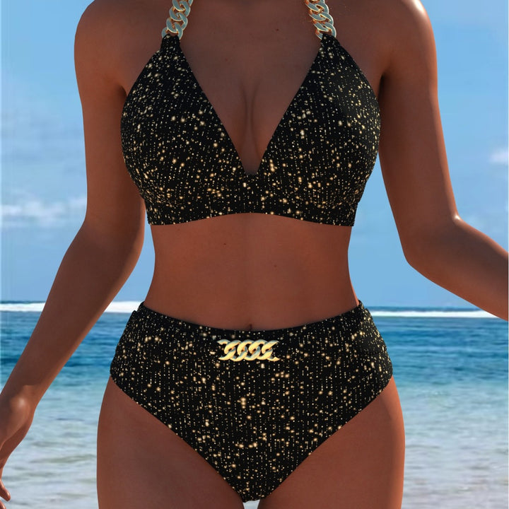 Dame Bikini med luksuriøst marmor mønster og fine detaljer Skovae