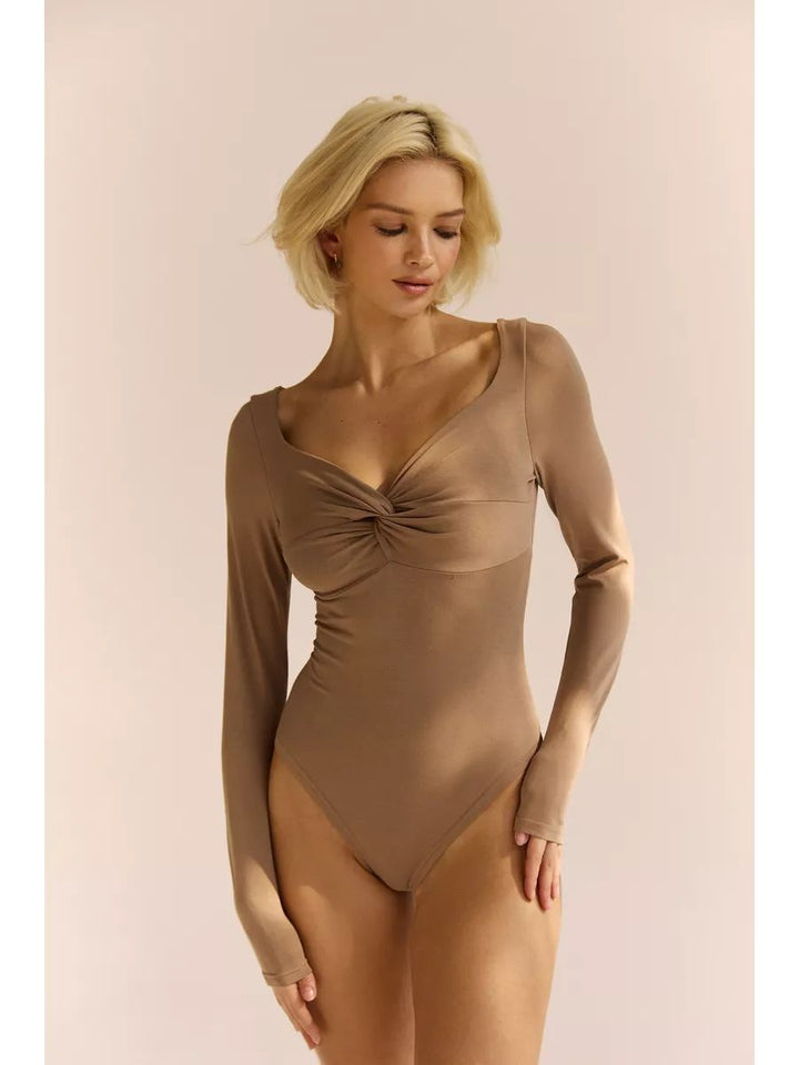 Dame Bodystocking med smidig stof og elegant knude-udskæring Stilla