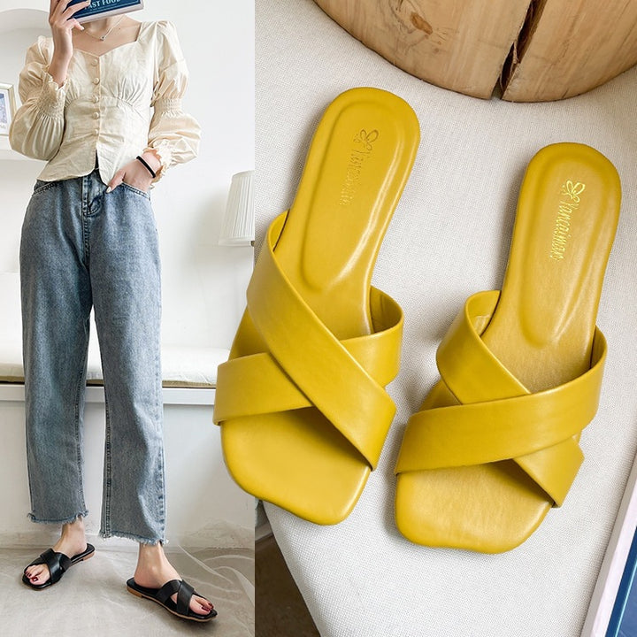 Dame Riemchen-sandaler med elegant krydsdesign og komfortabel fodseng Stilla