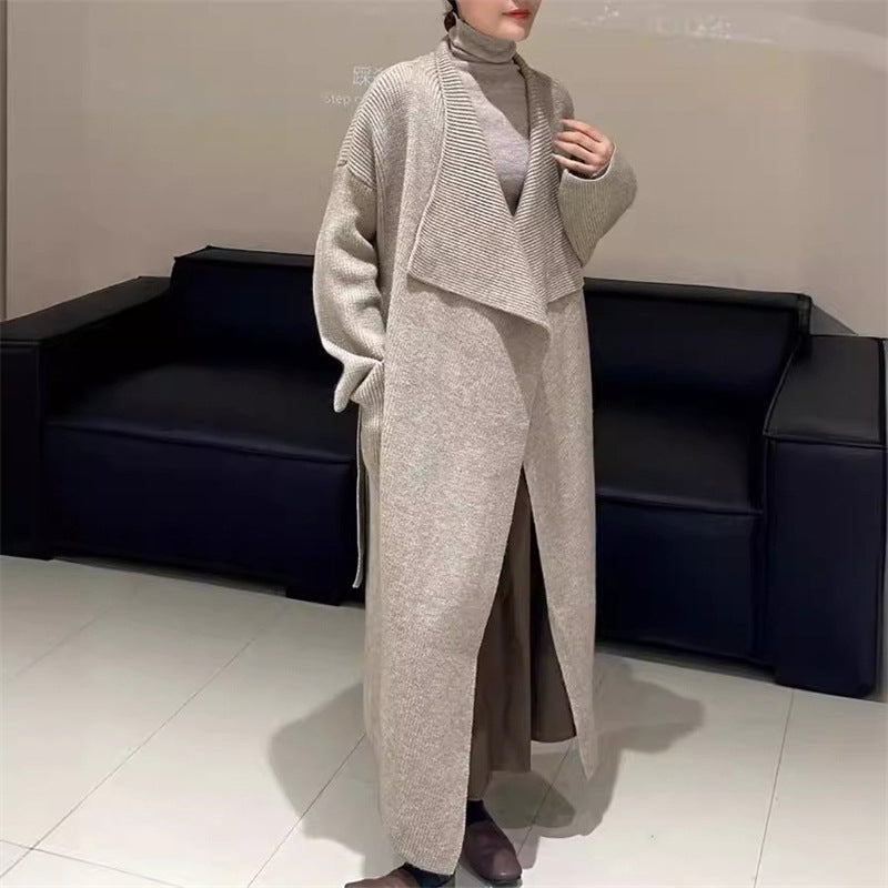 Femme Longline Strik Duster Cardigan Stilla