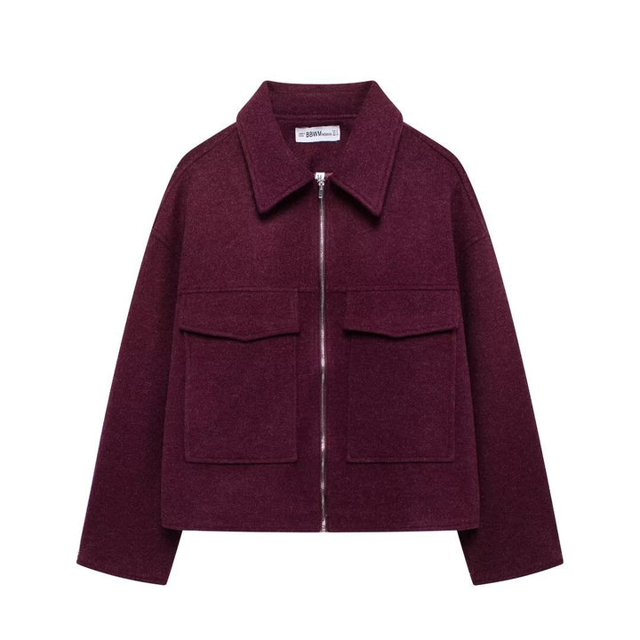 Femme Stylish Utility-Jakke med Lommer detaljer Stilla