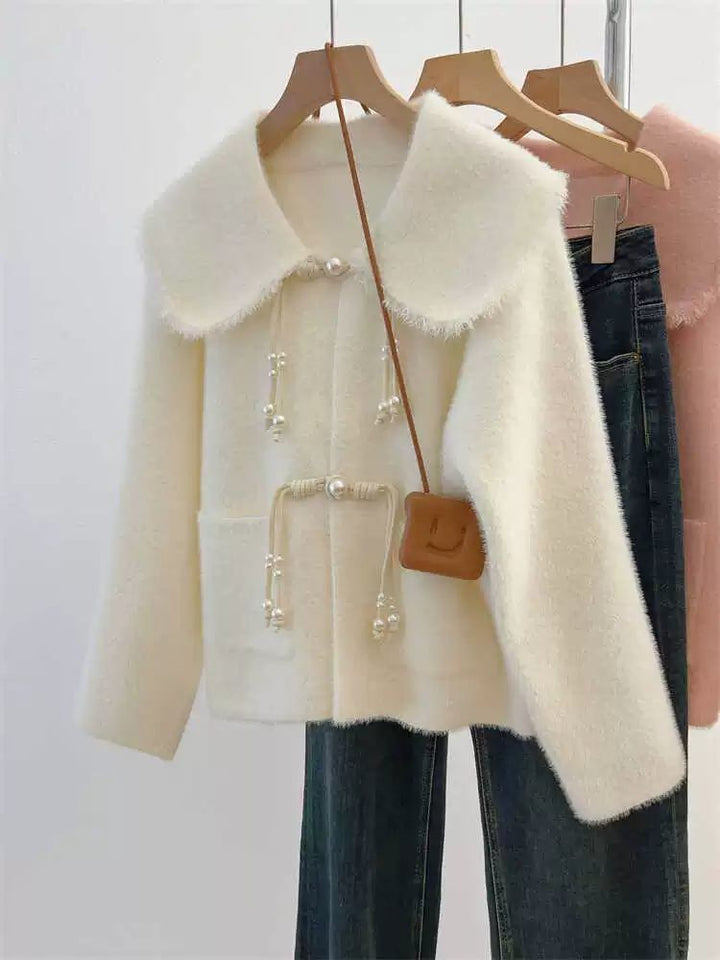 Kvinders stilfulde cardigan med perle detaljer Stilla