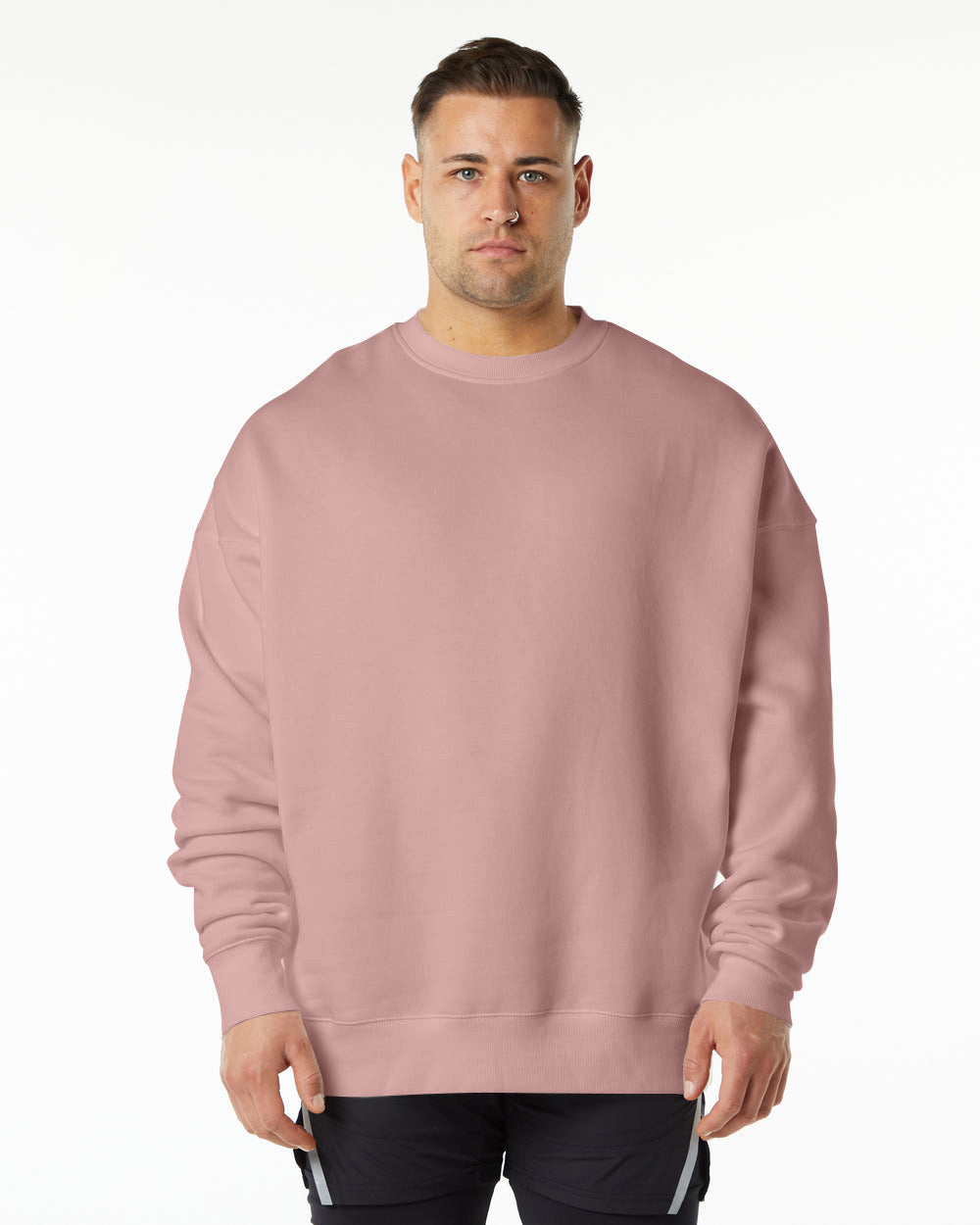 Herrer Oversized Sweatshirt med afslappet snit og robust indvendigt foder Stilla