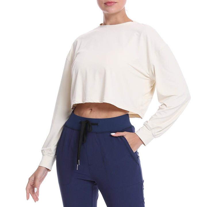 Dame Sporty Crop-Sweater med lange ærmer Stilla