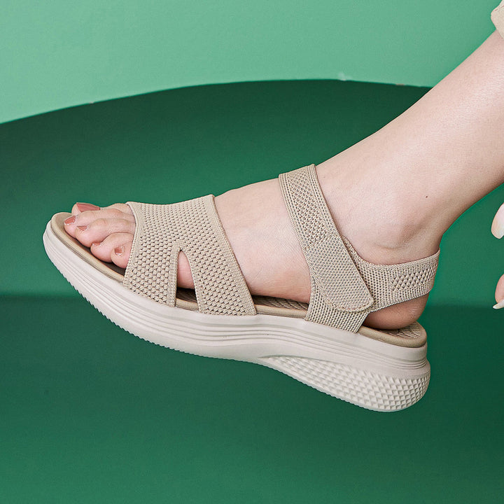 Dame Komfort-sandaler med åndbart netmateriale og dæmpende sål Stilla