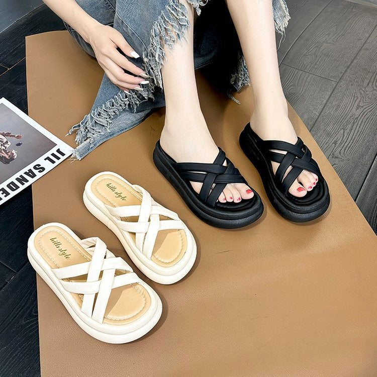 Dame Comfort-sandaler med justerbart krydsbånd-design og skridsikker sål Stilla