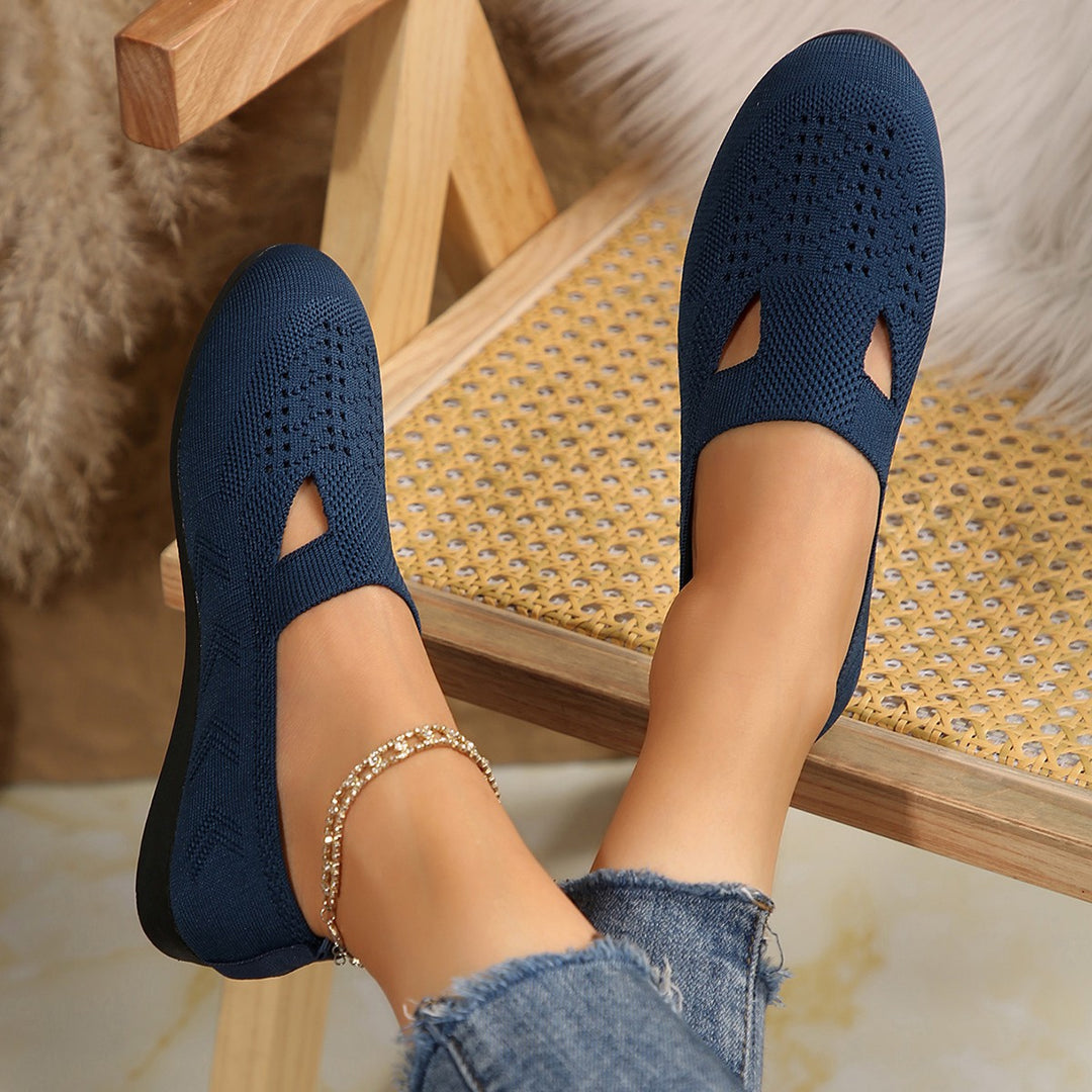 Dame åndbare Slip-On Strik-Sneakers Stilla
