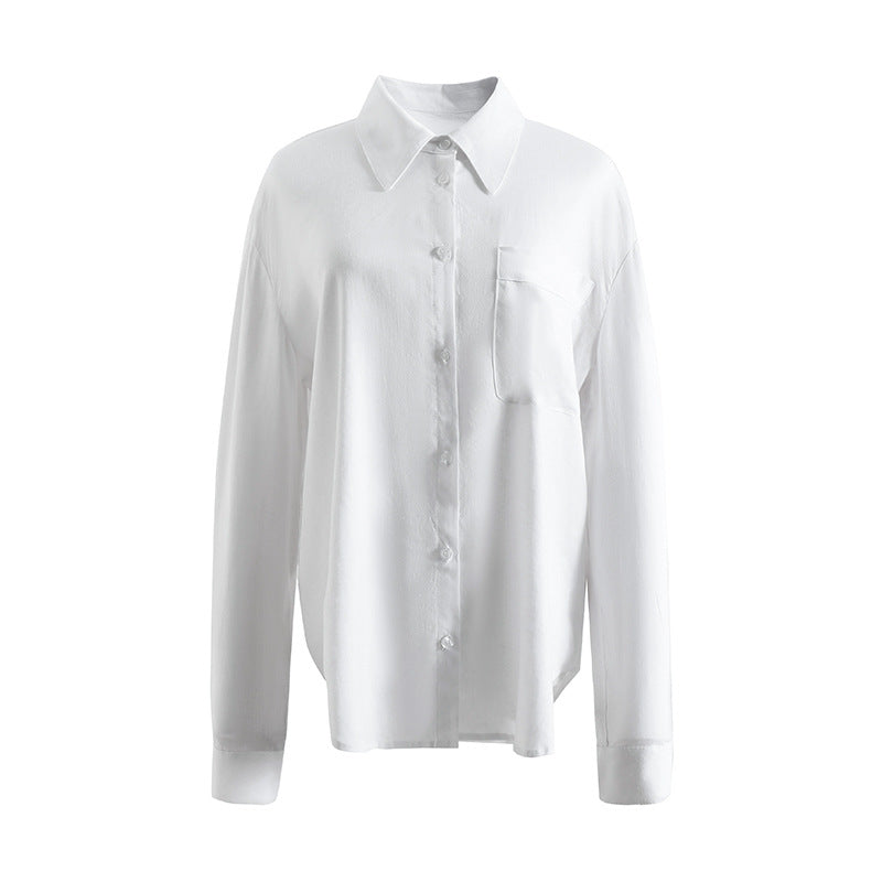 Dame elegant bluse med casual fit stil