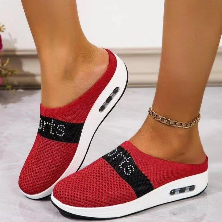 Dame Åndbare Slip-On Sneakers med fleksibelt bånd og polstret sål Stilla