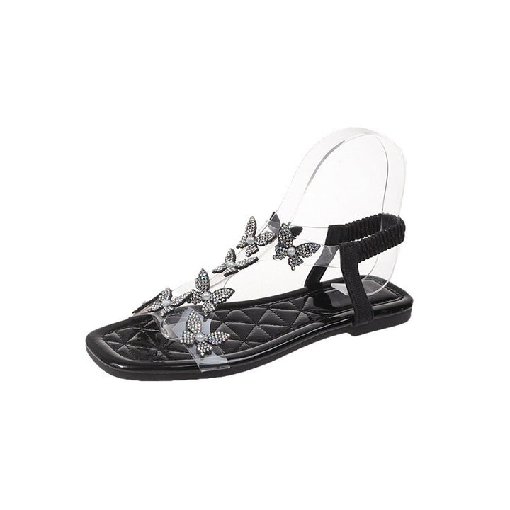 Dame elegante sandaler med strassdekorationer Stilla