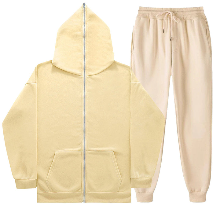 Kvinders afslappede sæt med afslappet zip-hoodie og komfortable joggingbukser Skovae