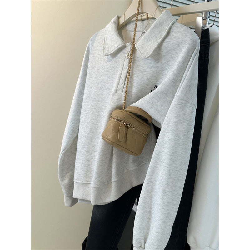 Femme Stiletisk Langærmet Polo Sweatshirt Stilla