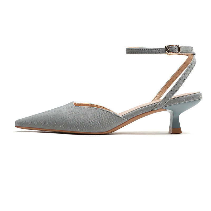 Dame Spids-Tå Hæl Slingbacks med justerbar Ankelsnor Stilla