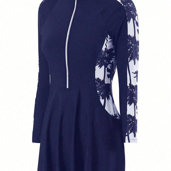 Dame Sporty One-Piece Swimsuit with Colorful Accents Skovae