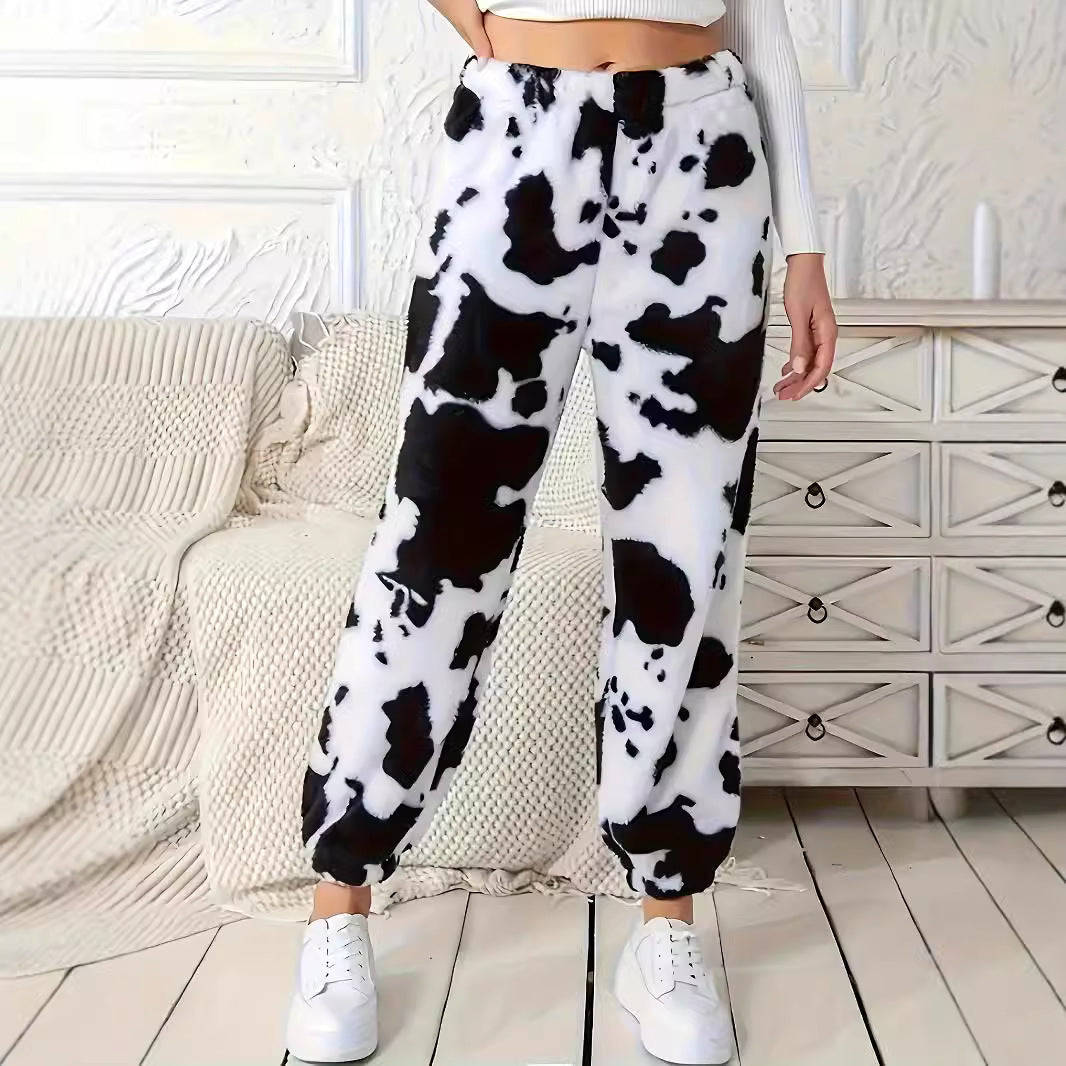 Dame fritidsbukser i trendy komærsmønster Stilla