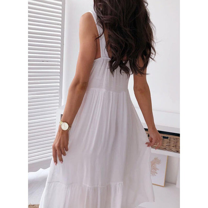 Femme Bohemian Spids Overkast Maxi Kjole Stilla