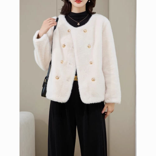Dame mode blød jakke med elegante knapper Stilla