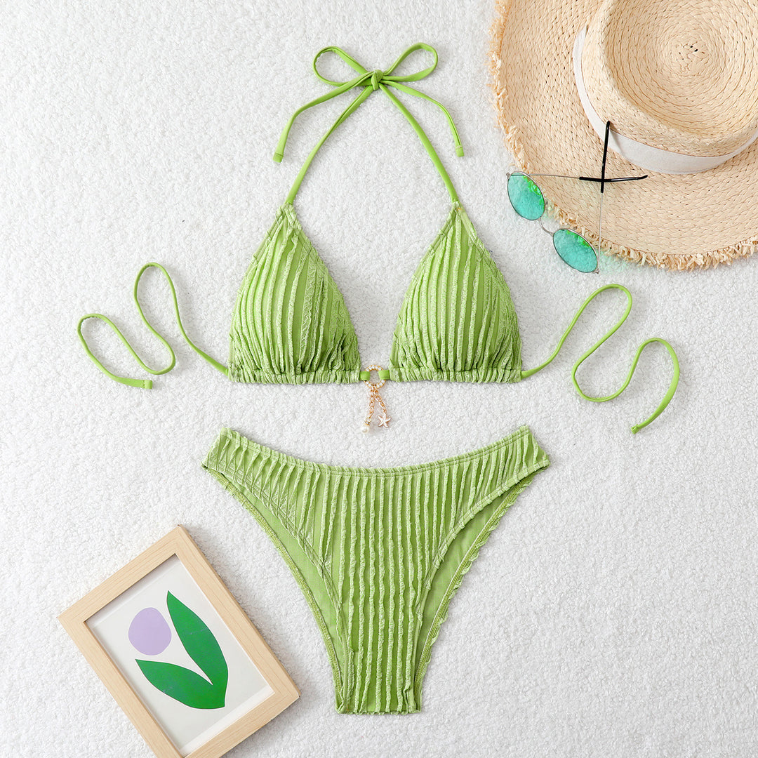 Damer Triangel-Bikini med struktureret design Skovae