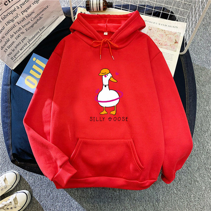 Dame hoodie med sjov and motiv Skovae