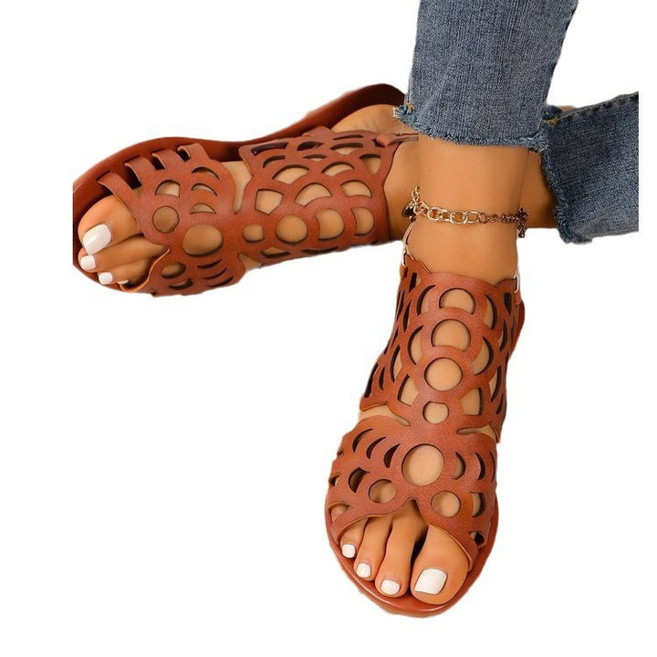 Dame fritidssandaler med moderne cut-out-design og skridsikker sål Stilla