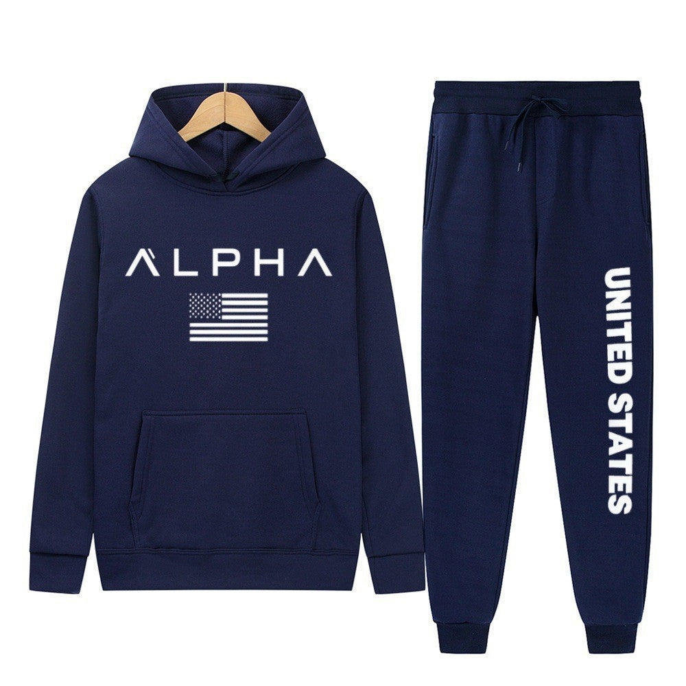 Kvinders hoodie og joggingbukser sæt med kreativt frontprint og sporty snit Skovae