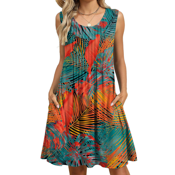 Stilla | Casual Print Tank Top Lomme Kjole