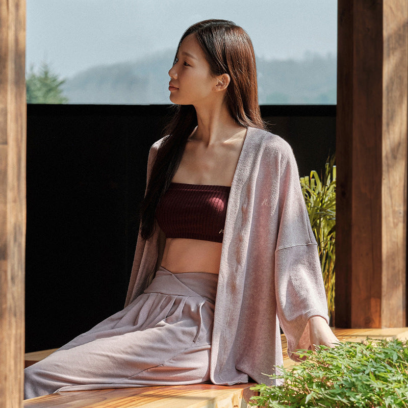 Dame Kimono-Cardigan lavet af blødt blandingsmateriale med vid широкий snit Stilla