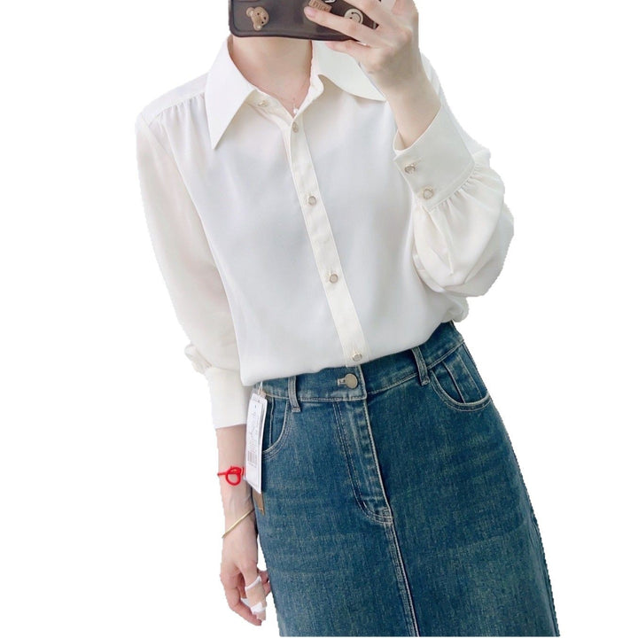 Dame Elegant og luftig bluse lavet af høj kvalitet chiffon med fashionable detaljer Stilla