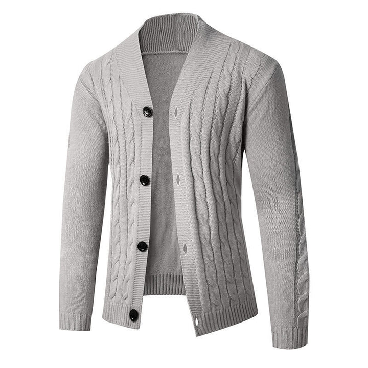 Herrer Kabelstrik Cardigan Pullover Stilla